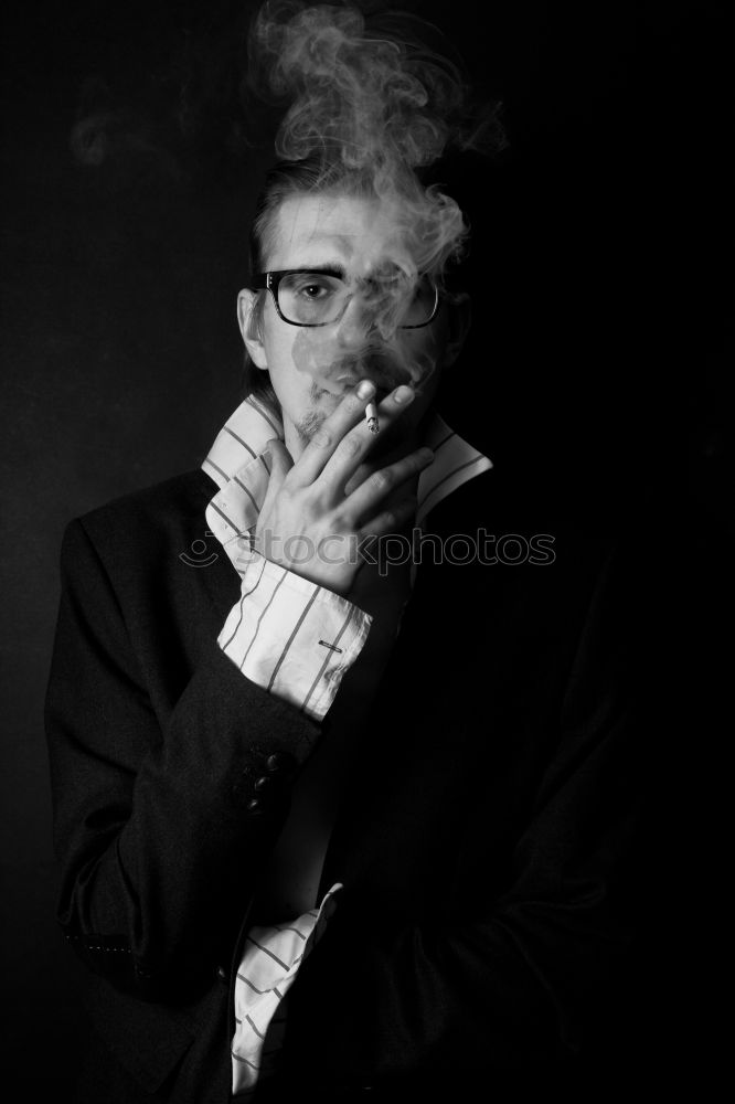 Similar – Image, Stock Photo smoking man Masculine