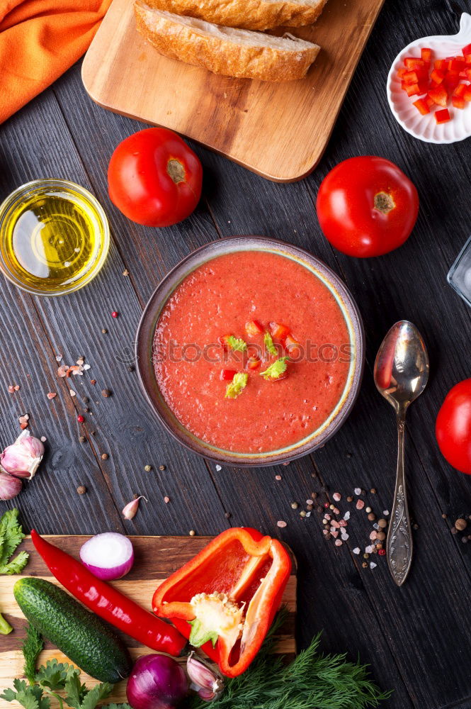 Similar – Image, Stock Photo Gazpacho spanish cold soup