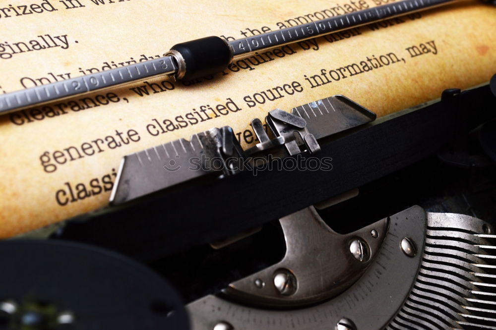 Similar – Image, Stock Photo The German word test result negative written with an old mechanical typewriter with red-black ribbon in black color on a white sheet of paper