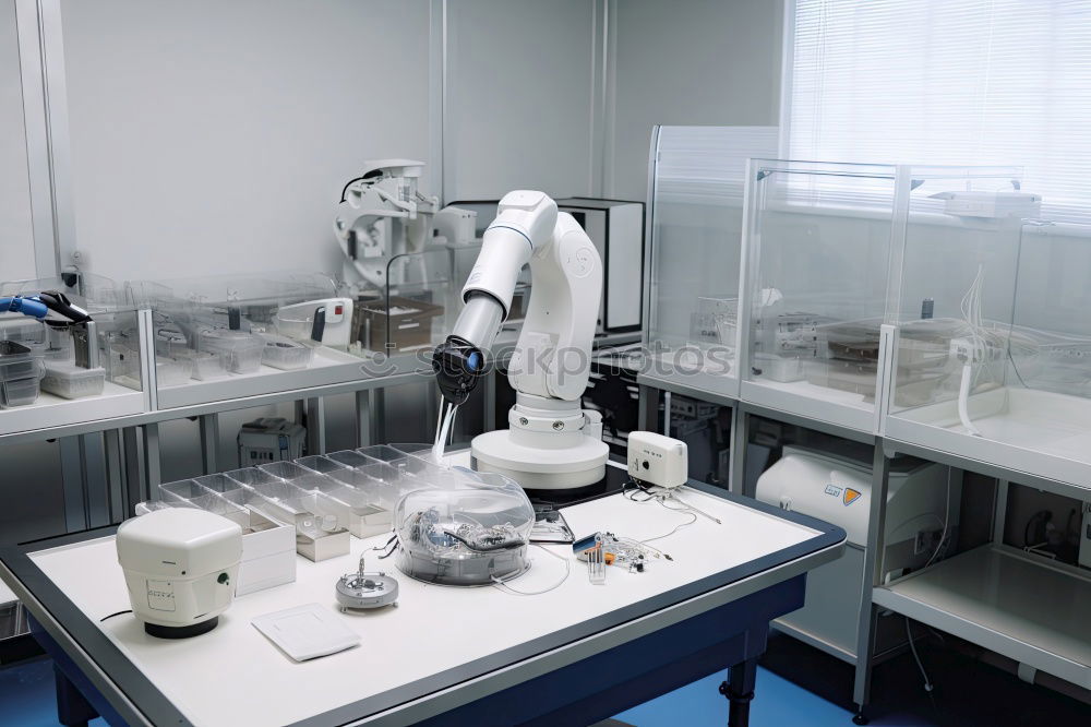 Similar – Image, Stock Photo Woman writing in laboratory