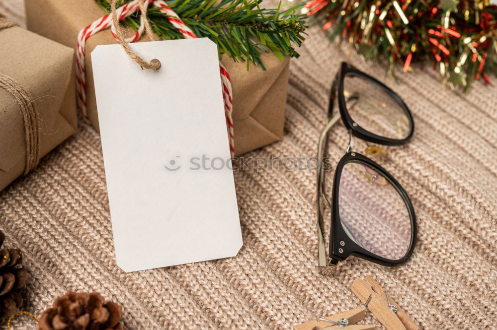 Similar – Image, Stock Photo Flat lay of Christmas ornaments