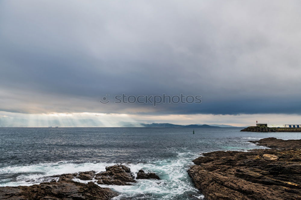 Similar – Image, Stock Photo Lighthouse at Cabo Carvoeiro with spray