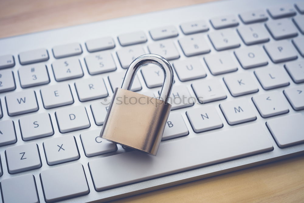 Similar – Image, Stock Photo Notebook with lock as symbol for encryption