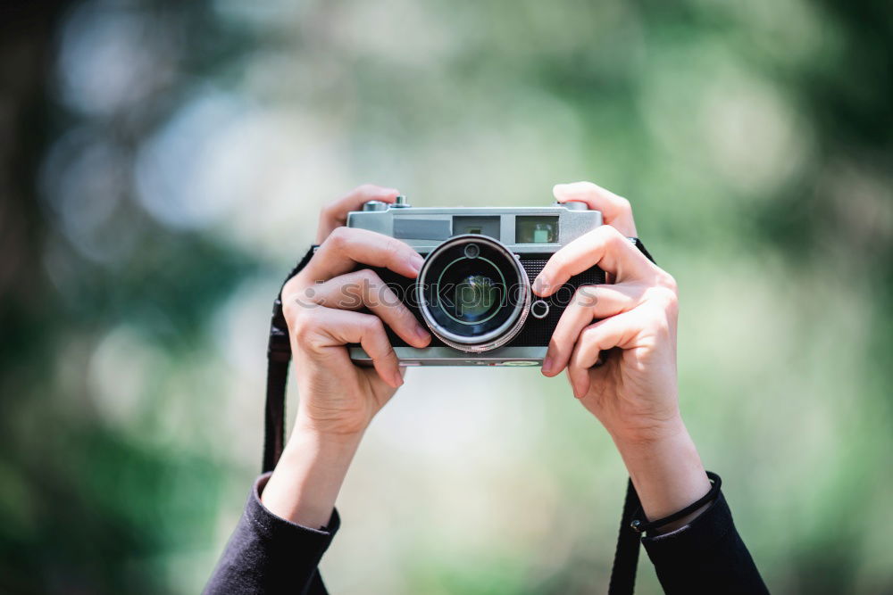 Similar – Landscape through the viewfinder of an old camera