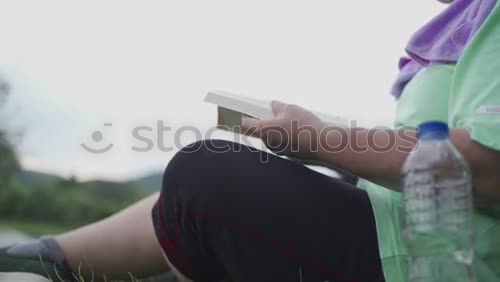 Similar – Image, Stock Photo outdoor reading Book Pink