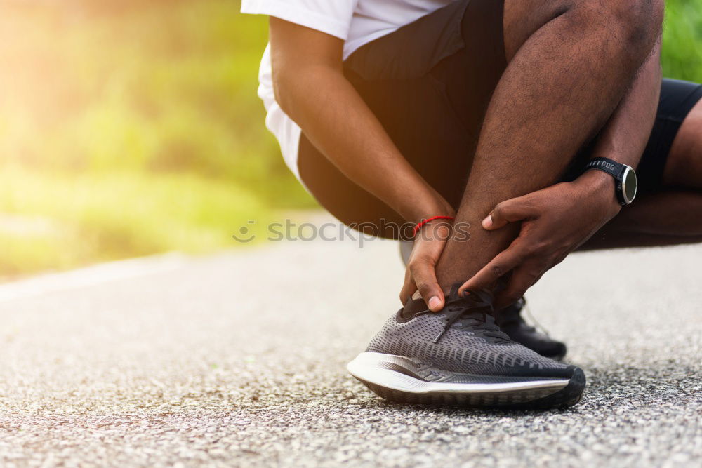 Similar – Image, Stock Photo Close up of legs stretching.