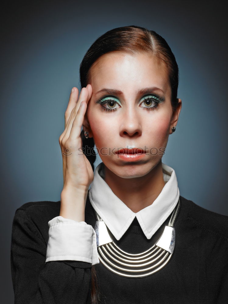 Image, Stock Photo Portrait of attractive redhead woman