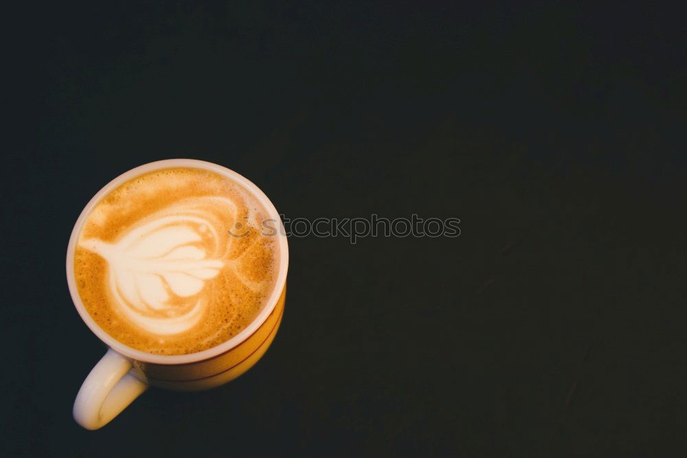 Similar – Image, Stock Photo Barista pouring hot milk prepare latte art on cup of coffee