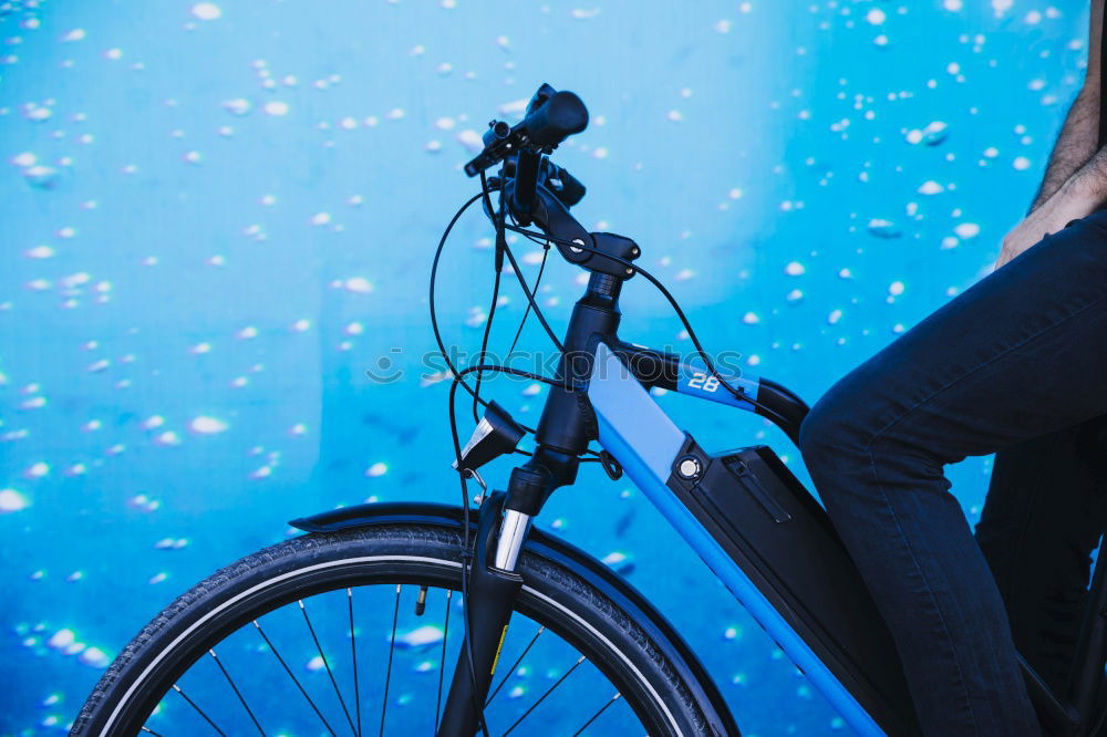 Image, Stock Photo bluebikes Neon light