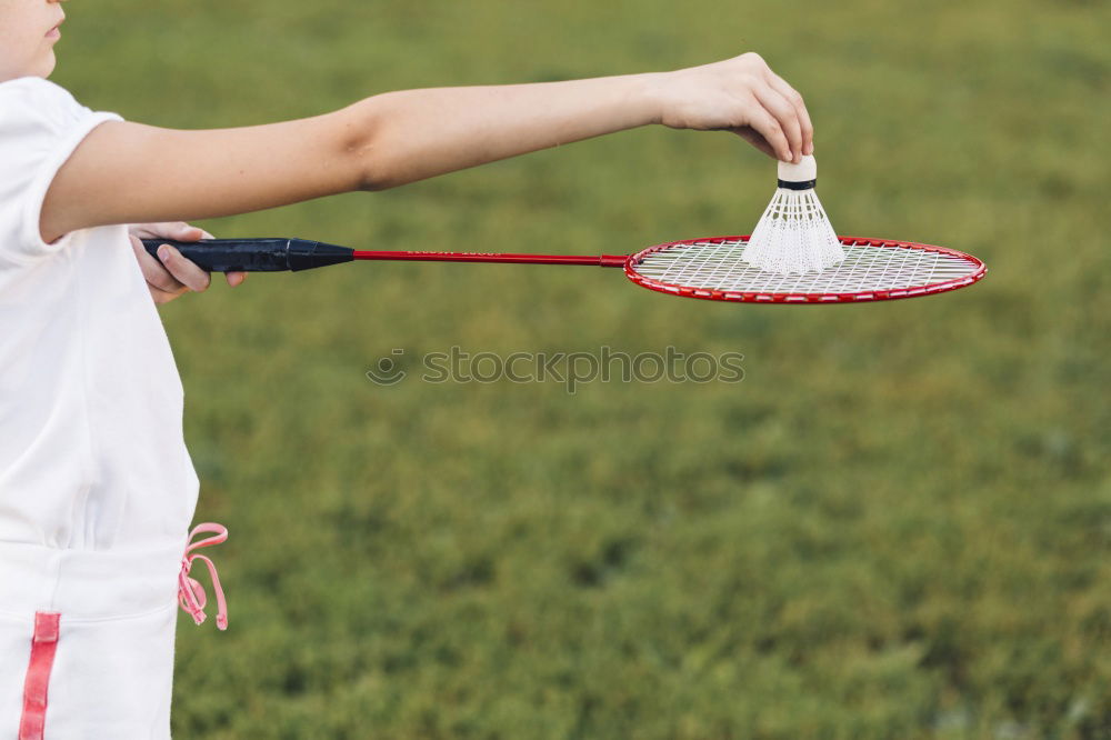 Similar – Image, Stock Photo Female golfer striking golf ball