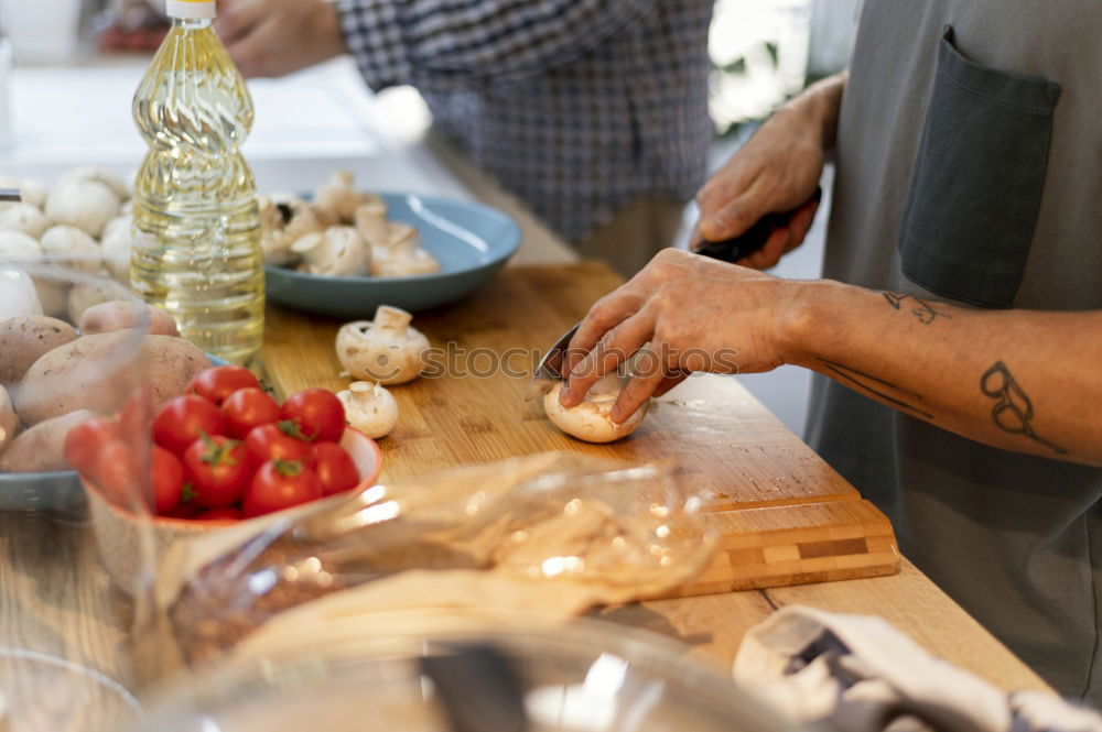 Similar – Image, Stock Photo a person cooking potatoes