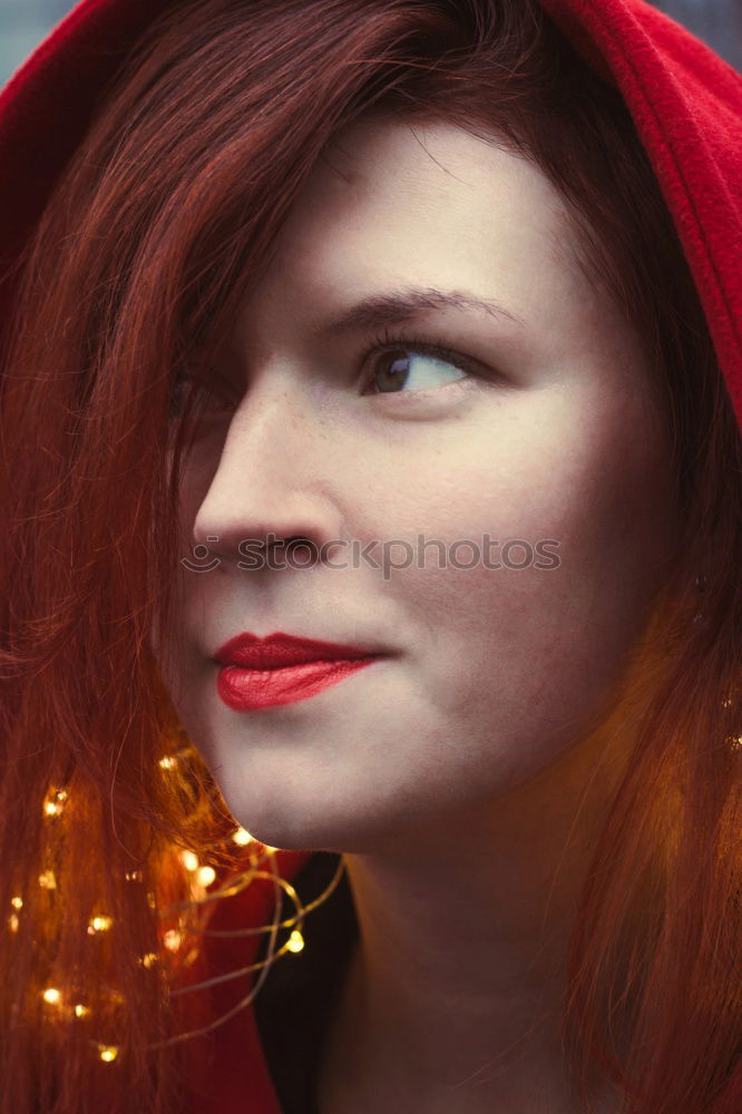 Similar – Image, Stock Photo Portrait of a young redhead woman with braids