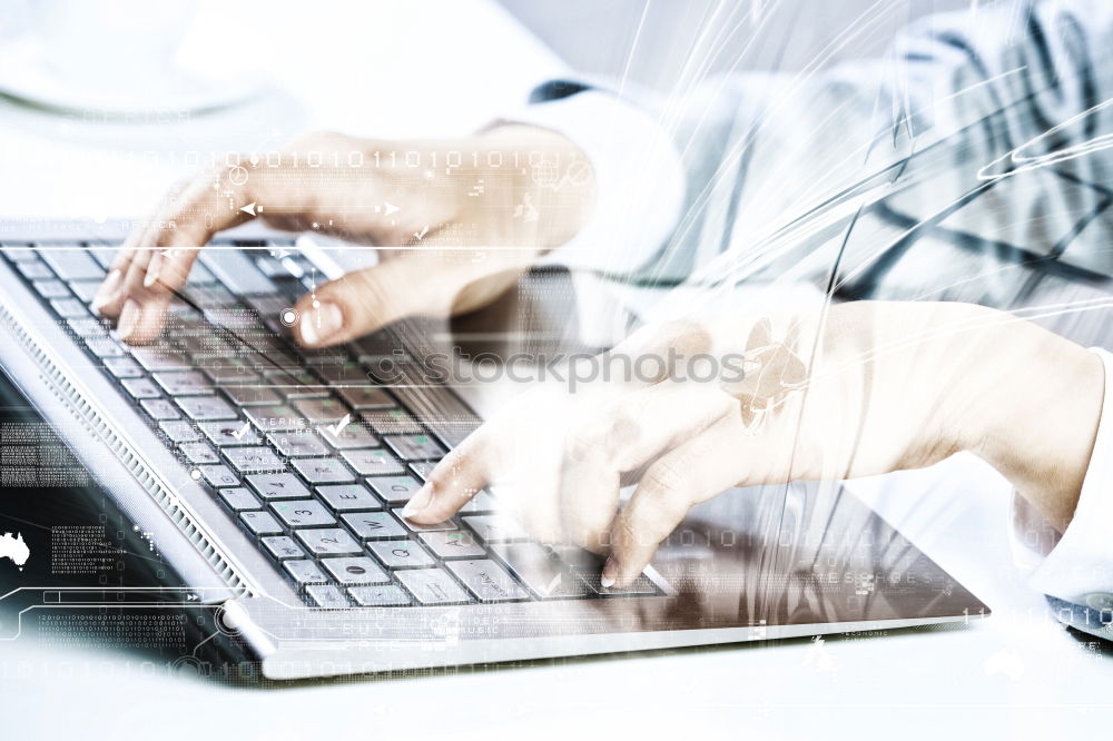 Similar – Image, Stock Photo Touchpad being used