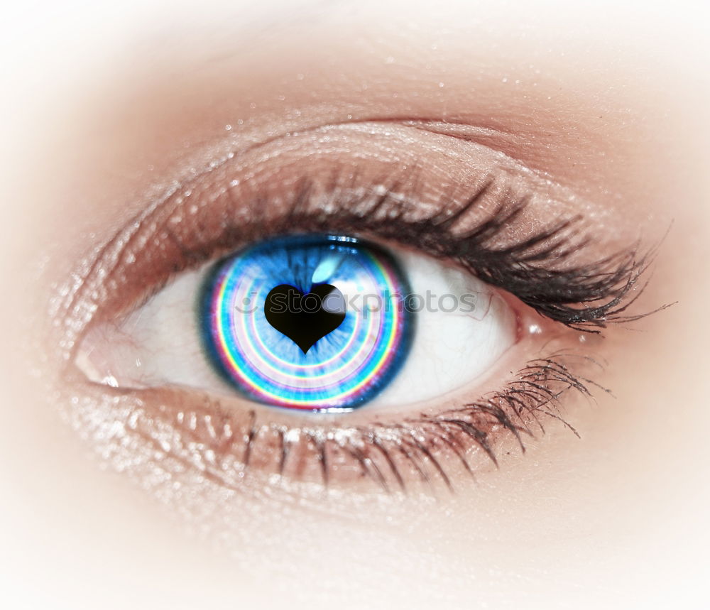 Similar – Macro of a woman’s blue eye