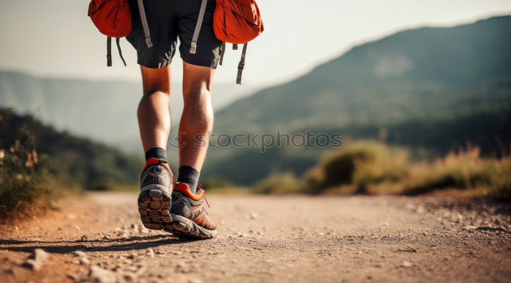 Similar – Young Backpacker enjoying of Nature.