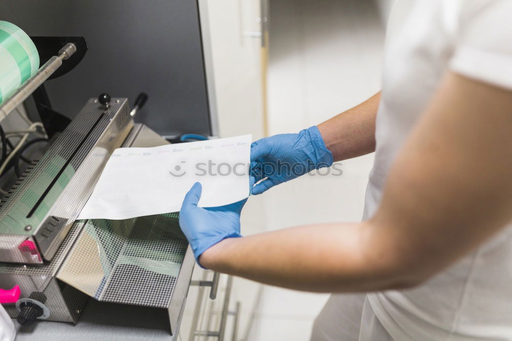 Similar – Image, Stock Photo Hands holding plastic test tube