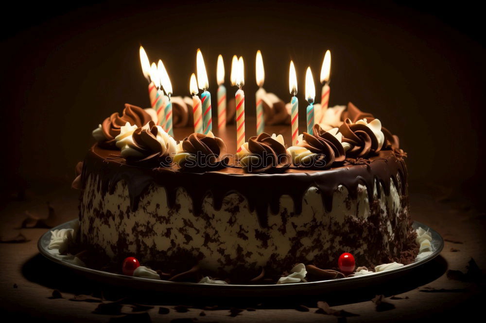 Similar – burning candles on the birthday cake