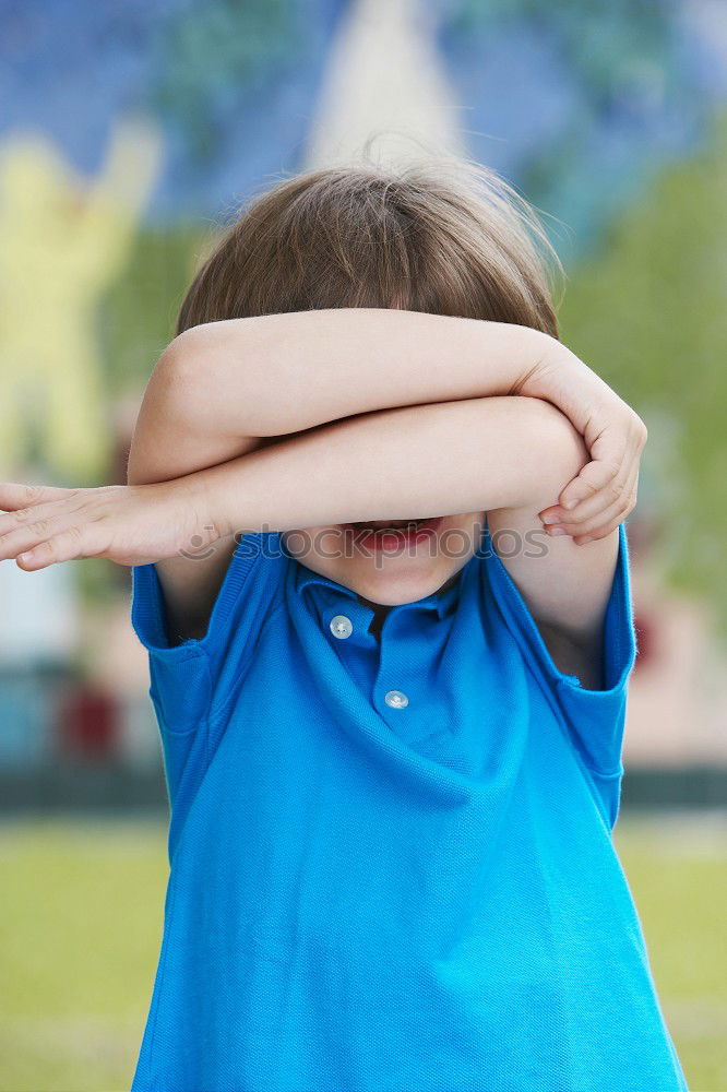 Similar – two women hiding behind rubber gloves