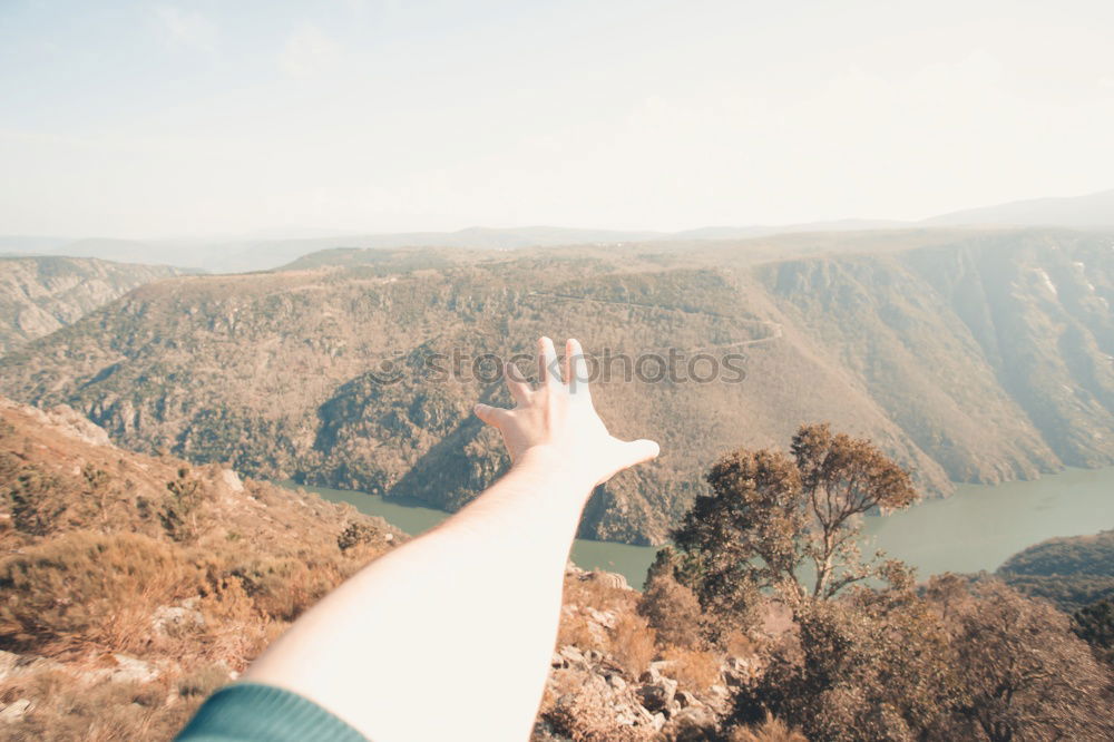 Similar – Image, Stock Photo Man in hammock on mountain lake