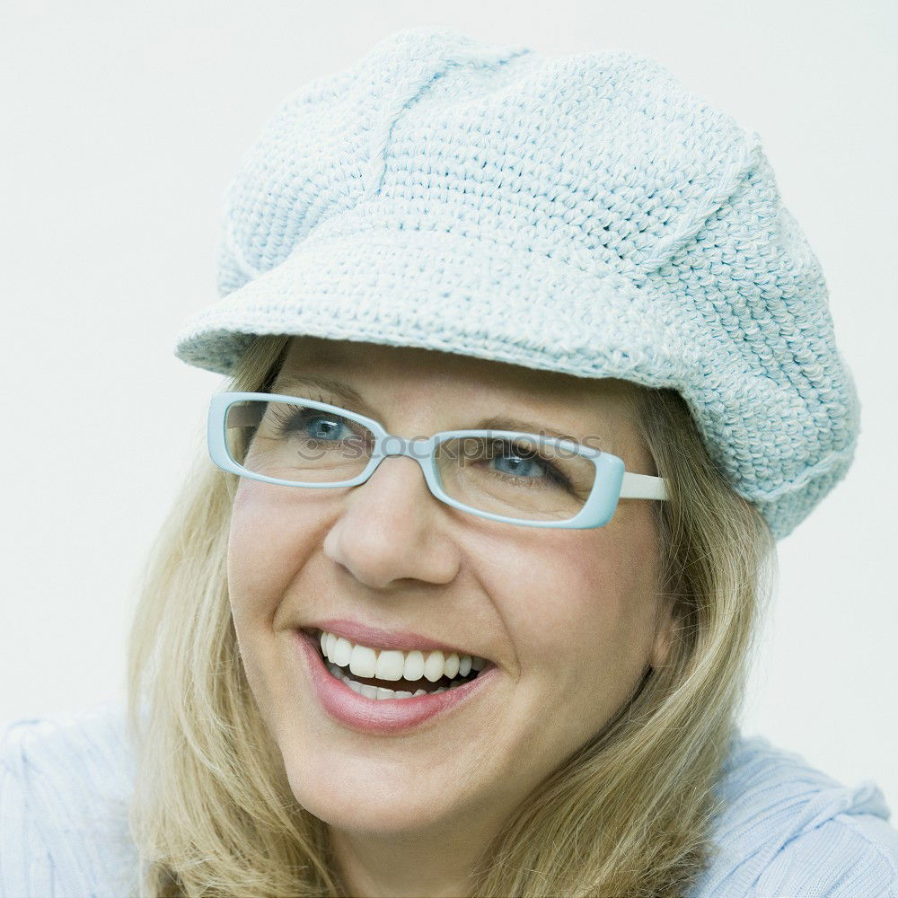 Image, Stock Photo dimple child Cap Grinning