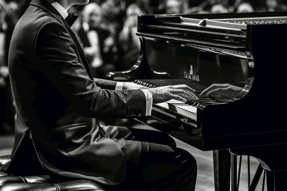 Similar – Image, Stock Photo Young woman playing a piano at home