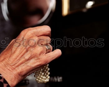 Image, Stock Photo wrinkeld hands of an old lady