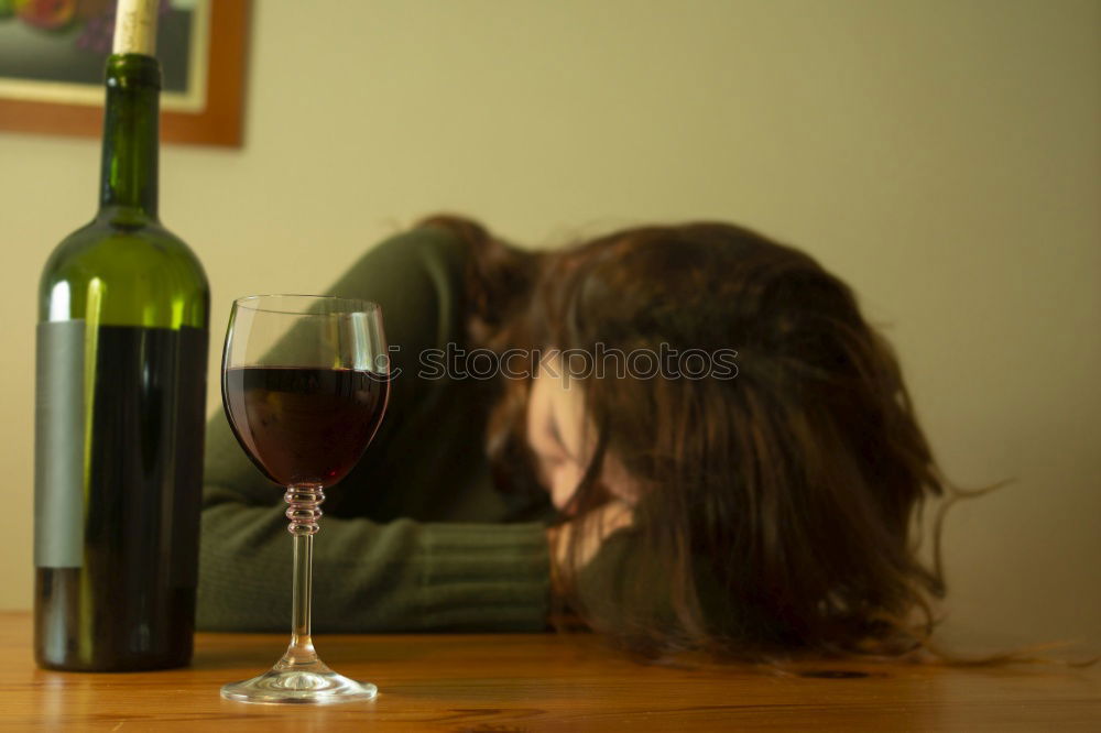 Similar – Breakfast is ready, said the alcoholic. Liquor bottle on a wooden table