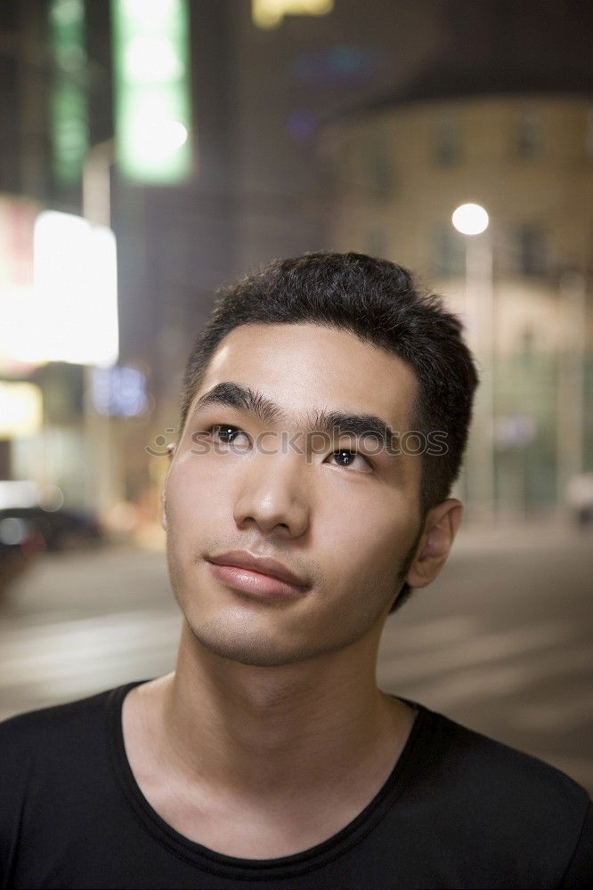 Similar – Image, Stock Photo Portrait of young man with beard wearing shirt