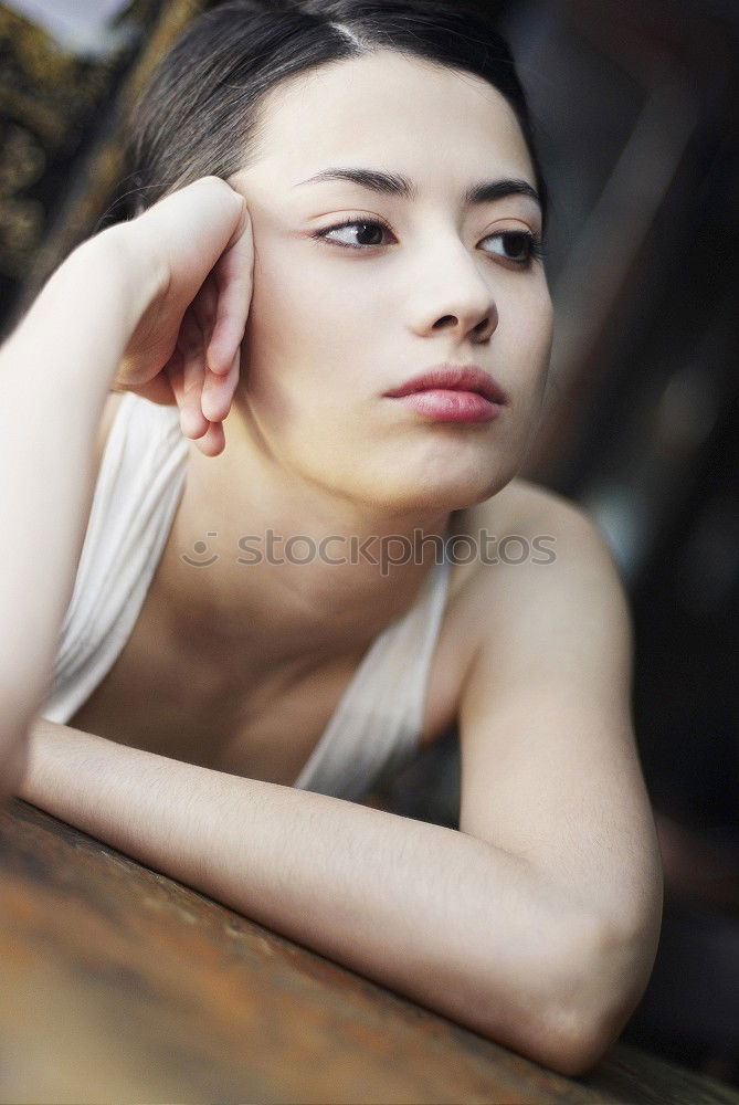 Similar – portrait young girl with freckles