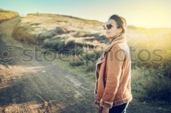 Similar – Image, Stock Photo Cheerful man in mountains