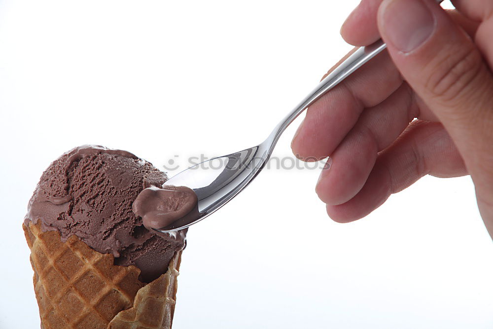 Similar – Image, Stock Photo Man covering face with ice-cream