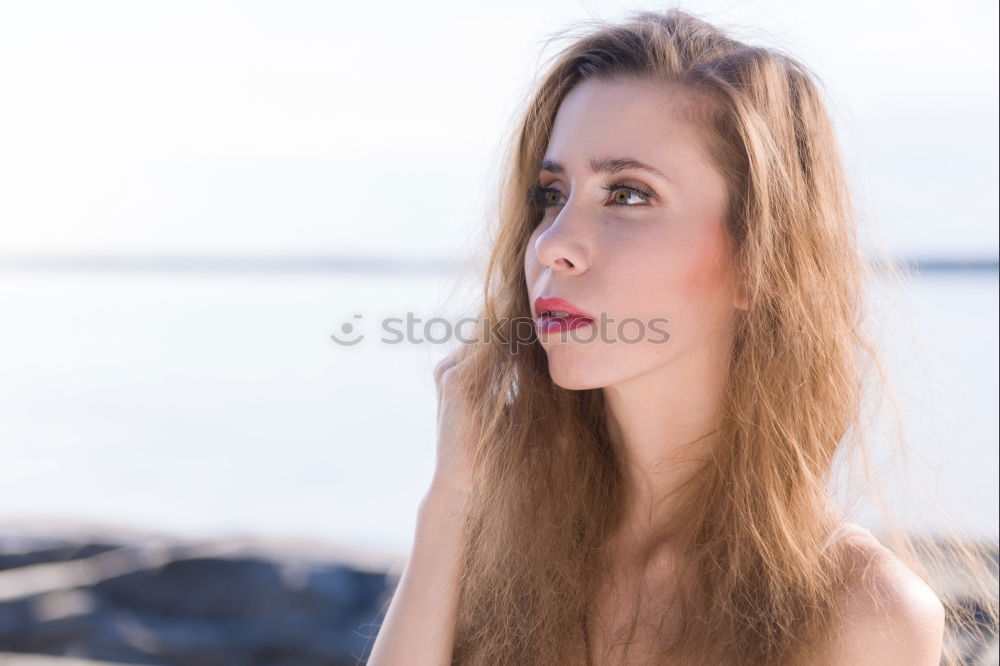 Similar – Image, Stock Photo Girl happy portrait woman