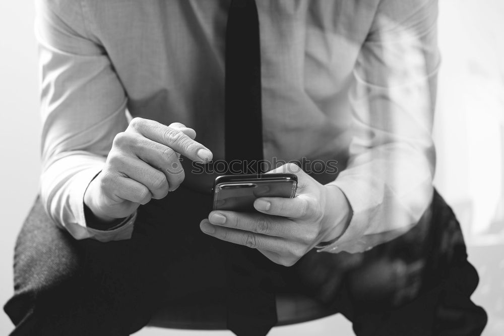 Similar – Image, Stock Photo Man buttoning belt on pants