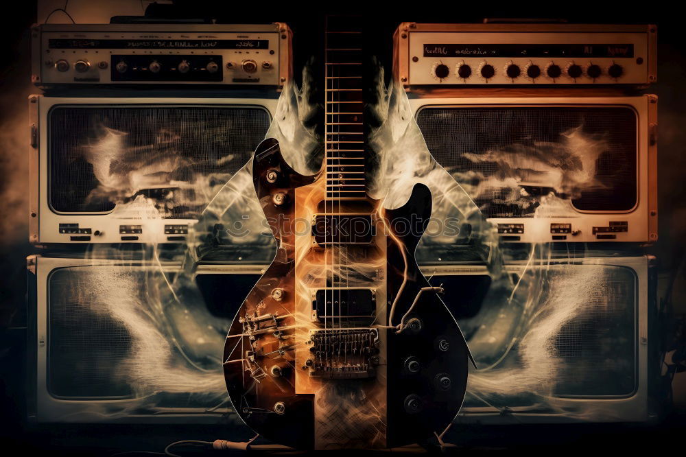 Similar – Image, Stock Photo music garage Guitar Music