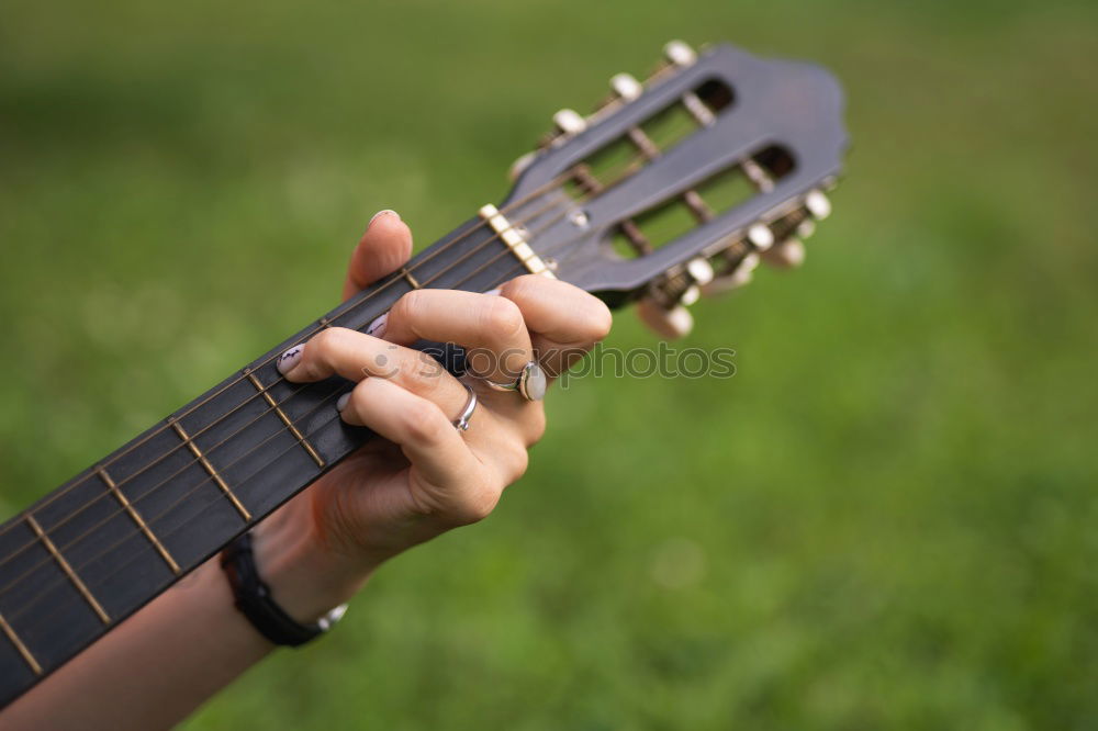 Similar – Image, Stock Photo Acoustic guitar placed on green grass