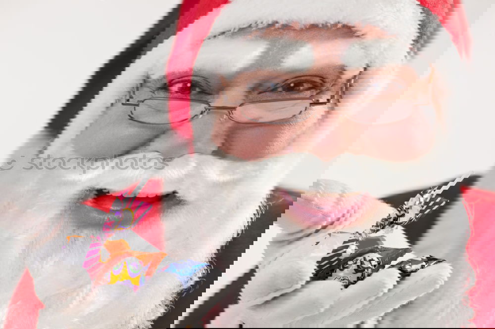 Similar – Image, Stock Photo Santa Claus drinks red wine