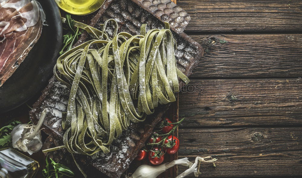 Similar – Image, Stock Photo Racks of lamb and green peas, preparation with cooking ingredients