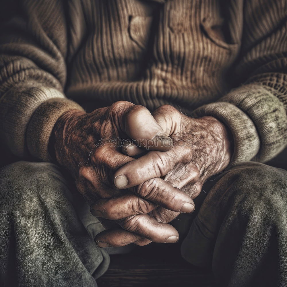 Similar – old hands Human being