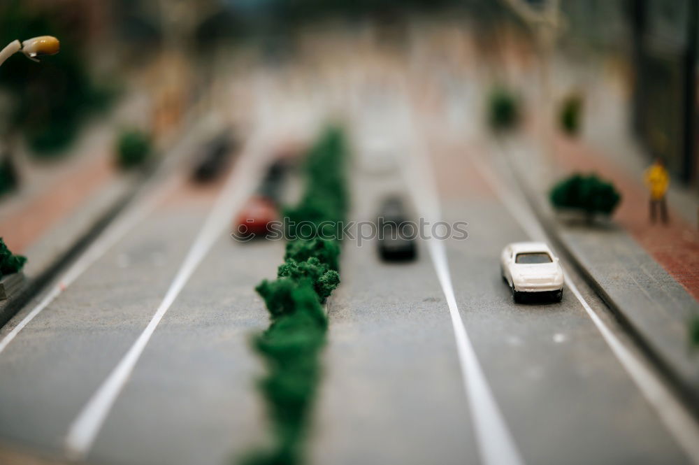 Similar – Cityscape of traffic road at sunset