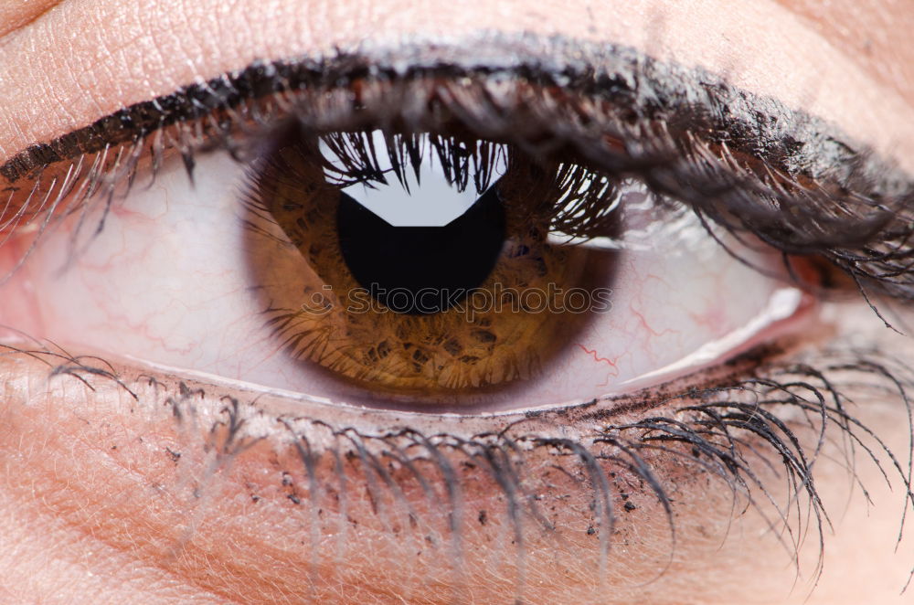 Similar – Image, Stock Photo Double exposure portrait of a young woman with her fingers in front of her eyes in half transparency