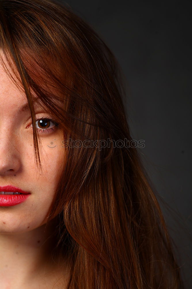 Similar – Image, Stock Photo redhead woman with amulet