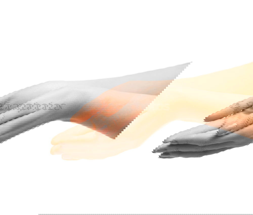 Similar – Image, Stock Photo men’s health: back massage for diseases