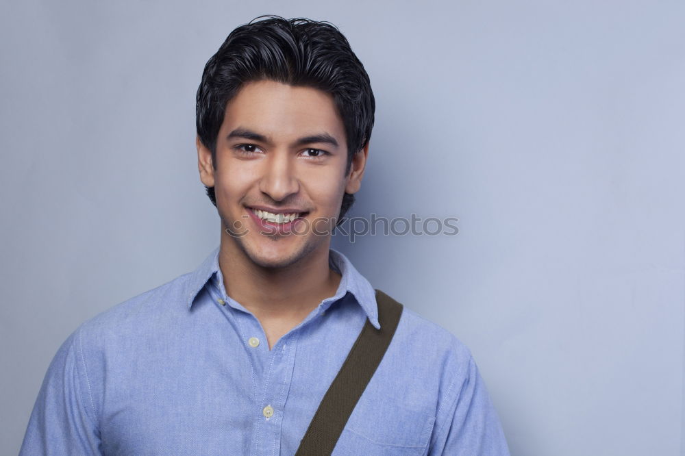 Similar – Image, Stock Photo young man with determined look