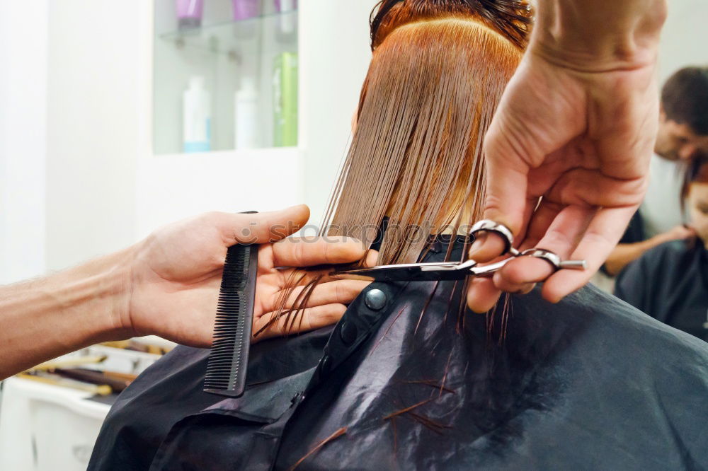 Image, Stock Photo Barber using grooming machine