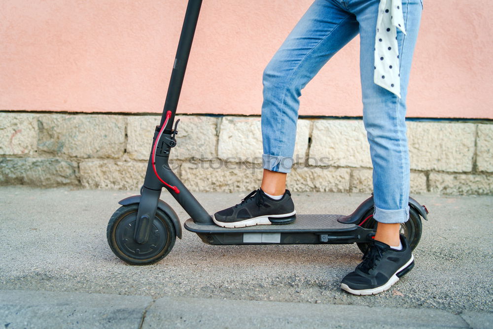 Similar – Foto Bild Frau mittleren Alters auf einem Elektroroller