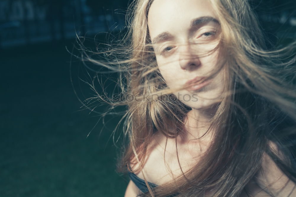 Similar – Portrait of a beautiful girl with big blue eyes looking at camera with surprised expression