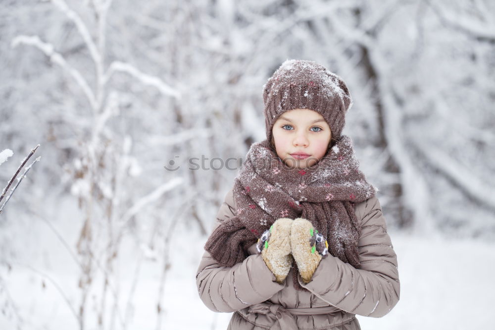 Similar – Image, Stock Photo Young woman enjoying a snowy winter day