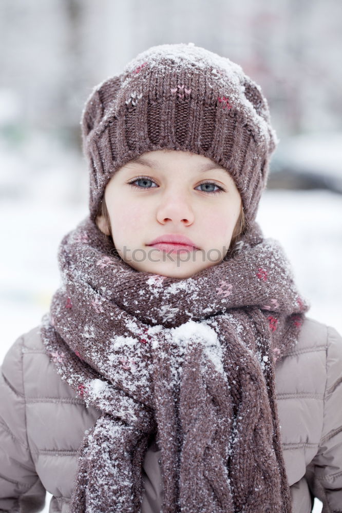 Similar – Image, Stock Photo Cute girl with blue eyes in white hat