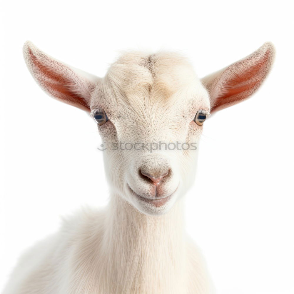 Image, Stock Photo the wise white goat