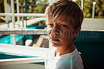 Similar – Close up face portrait little young asian boy